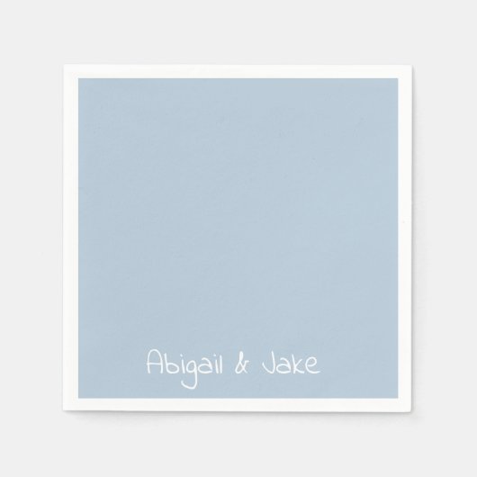 Serviette En Papier Noms personnalisés Sky Blue Cocktail (Devant)