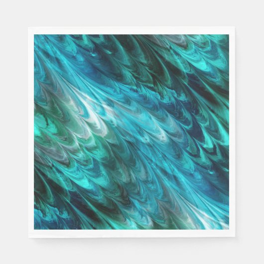 Serviette En Papier nonpareil kelpie turquoise : (Devant)