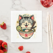 Serviette En Papier Noodle de chat japonais Anime ga Kawaii Chat (En situation)