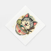 Serviette En Papier Noodle de chat japonais Anime ga Kawaii Chat (Coin)