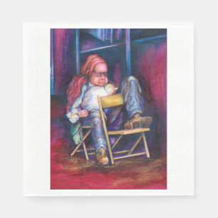 Serviette En Papier Norman préfère dessiner dans son sommeil