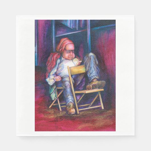Serviette En Papier Norman préfère dessiner dans son sommeil (Devant)