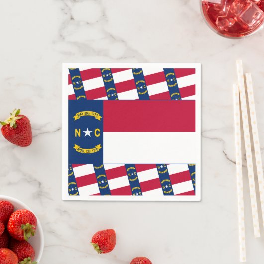 Serviette En Papier North Carolinian Flag, Flag of North Carolina (En situation)