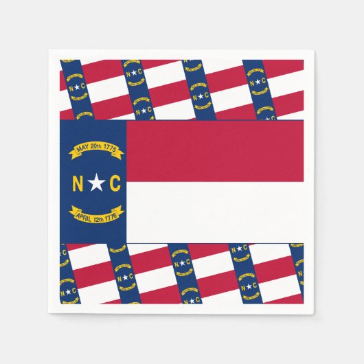 Serviette En Papier North Carolinian Flag, Flag of North Carolina (Devant)