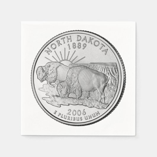 Serviette En Papier North Dakota State Quarter (Devant)