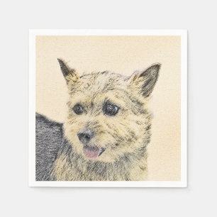 Serviette En Papier Norwich Terrier Peinture - Cute Original Chien Art