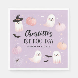 Serviette En Papier Nos petites filles Boo 1er Anniversaire Halloween