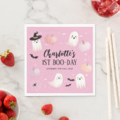 Serviette En Papier Nos petites filles Boo 1er anniversaire Halloween  (En situation)