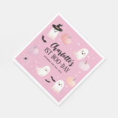 Serviette En Papier Nos petites filles Boo 1er anniversaire Halloween  (Coin)