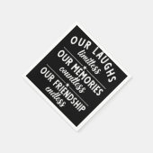 Serviette En Papier Nos rires souvenirs sans limites innombrables amit (Coin)