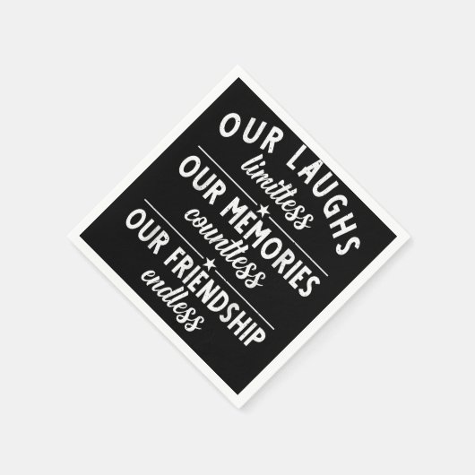 Serviette En Papier Nos rires souvenirs sans limites innombrables amit (Coin)