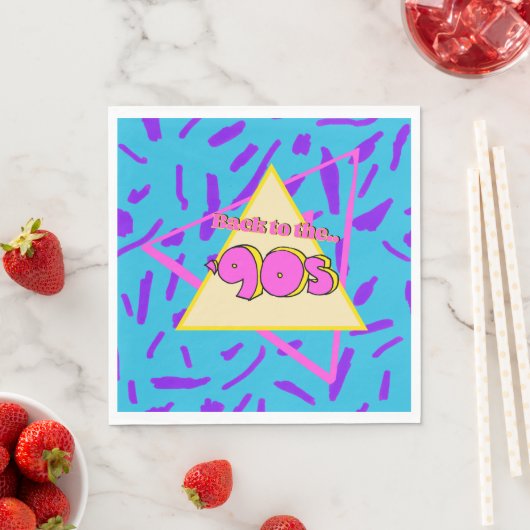 Serviette En Papier Nostalgic 90's Birthday Party (En situation)