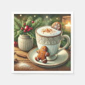Serviette En Papier Nostalgic Holiday Hot Milk & Gingerbread Découpage (Devant)