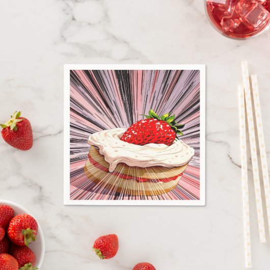 Serviette En Papier Nostalgie de Strawberry Shortcake (En situation)