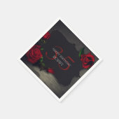 Serviette En Papier Nostalgique gothique Amour Anniversaire (Coin)