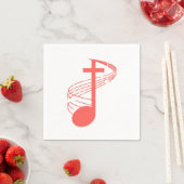 Serviette En Papier Note Cross Clef Church Choir Choral Music Chorus G (En situation)