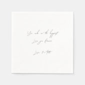 Serviette En Papier Note d'amour manuscrite | Mariage tactile personne (Devant)