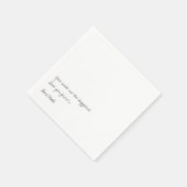 Serviette En Papier Note d'amour manuscrite | Mariage tactile personne (Coin)
