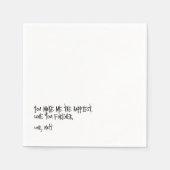 Serviette En Papier Note d'amour manuscrite | Mariage tactile personne (Devant)