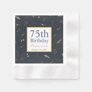 Serviette En Papier Note musicale colorée Anniversaire