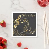 Serviette En Papier Note musicale Design de luxe (En situation)