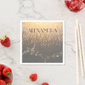 Serviette En Papier Note musicale Luxury scintillant confetti (En situation)