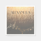 Serviette En Papier Note musicale Luxury scintillant confetti (Devant)