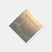 Serviette En Papier Note musicale Luxury scintillant confetti (Coin)