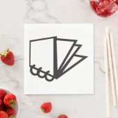 Serviette En Papier Notebook Pages Icon Paper Napkins (En situation)