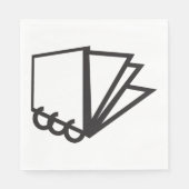 Serviette En Papier Notebook Pages Icon Paper Napkins (Devant)