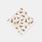 Serviette En Papier Notes de musique de violon de Noël (Coin)