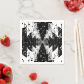 Serviette En Papier Notes de musique Echo noir et blanc Napkins (En situation)
