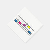 Serviette En Papier Notes de musique Musique Colorée (Coin)