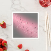 Serviette En Papier Notes de Musique Pink Moon  (En situation)