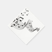 Serviette En Papier Notes de musique sur argent (Coin)