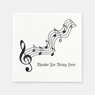 Serviette En Papier Notes musicales