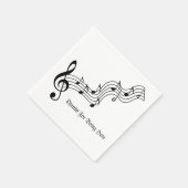 Serviette En Papier Notes musicales (Coin)