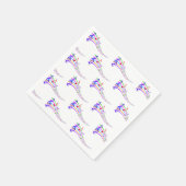 Serviette En Papier notes musicales arc-en-ciel (Coin)