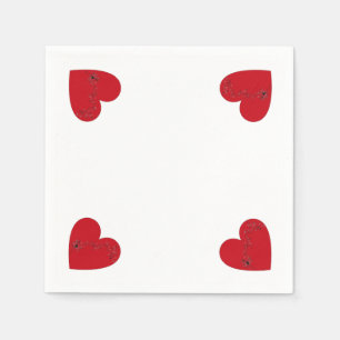 Serviette En Papier Notes musicales dans le coeur, Papier Napkin