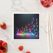 Serviette En Papier Notes musicales de Danse Neon (En situation)