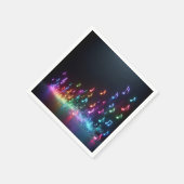 Serviette En Papier Notes musicales de Danse Neon (Coin)