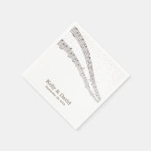 Serviette En Papier Notes musicales élégantes Papier Mariage de musiqu (Coin)
