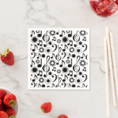 Serviette En Papier Notes musicales et Clefs (En situation)