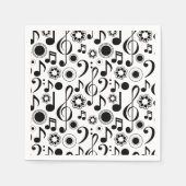 Serviette En Papier Notes musicales et Clefs (Devant)