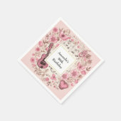 Serviette En Papier Notes musicales et fleurs Style rétro Anniversaire (Coin)
