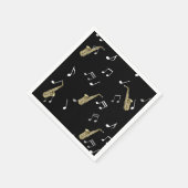 Serviette En Papier Notes musicales et saxophones Jazzy (Coin)