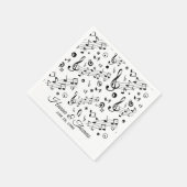 Serviette En Papier Notes musicales Mariage de musique serviettes (Coin)