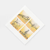 Serviette En Papier Notes musicales multiples (Coin)