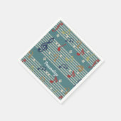 Serviette En Papier Notes musicales Partition musicale Personnaliser (Coin)