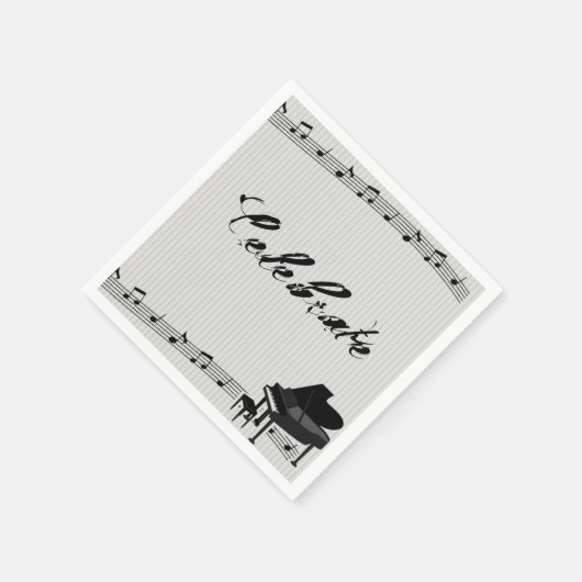 Serviette En Papier Notes musicales serviettes (Coin)